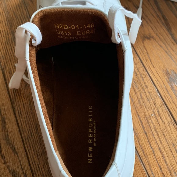 New Republic by Mark Monairy white sneakers. Very gently used. Great condition. - Picture 3 of 5